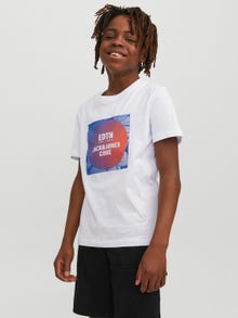 Jack & Jones Printed T-shirt For boys -White - 12235617