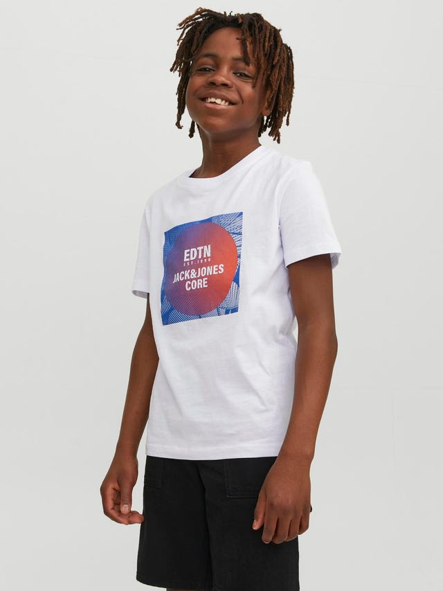 Jack & Jones Nadruk T-shirt Dla chłopców - 12235617