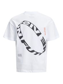 Jack & Jones Trykk T-skjorte For gutter -White - 12235635