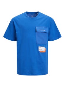 Jack & Jones Trykk T-skjorte For gutter -Blue Iolite - 12235635