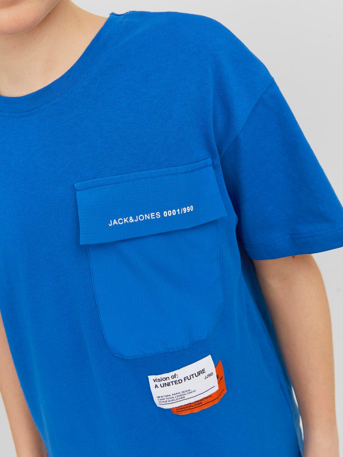 Jack & Jones Tryck T-shirt För pojkar -Blue Iolite - 12235635