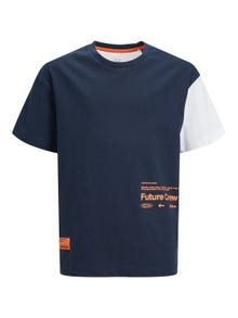 Jack & Jones Printed T-shirt For boys -Navy Blazer - 12235636