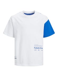 Jack & Jones Trykk T-skjorte For gutter -White - 12235636