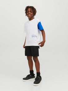Jack & Jones Nadruk T-shirt Dla chłopców -White - 12235636
