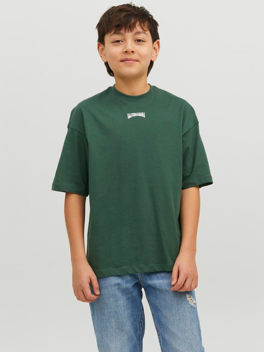 Jack & Jones Gedrukt T-shirt Voor jongens -Trekking Green - 12235649