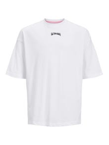 Jack & Jones Nadruk T-shirt Dla chłopców -White - 12235649