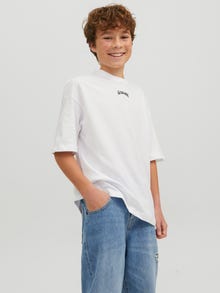 Jack & Jones Bedrukt T-shirt Voor jongens -White - 12235649