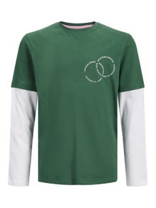 Jack & Jones Trykk T-skjorte For gutter -Trekking Green - 12235651