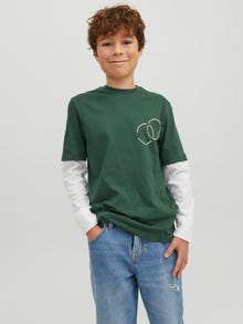 Jack & Jones Trykk T-skjorte For gutter -Trekking Green - 12235651