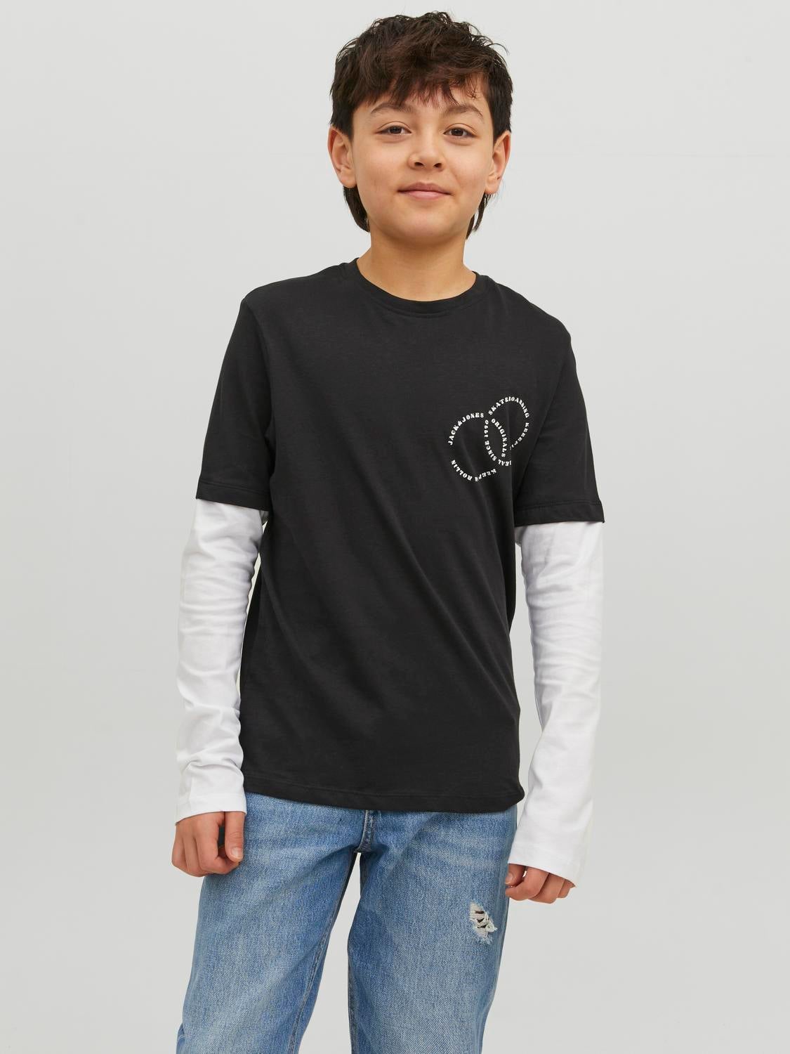 T-shirt Imprimé Pour Les Garçons - Jack & Jones - Modalova