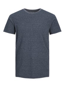 Jack & Jones Stribet Crew neck T-shirt -Navy Blazer - 12235673