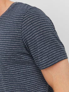Jack & Jones Stripete O-hals T-skjorte -Navy Blazer - 12235673
