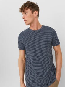Jack & Jones Striped Crew neck T-shirt -Navy Blazer - 12235673