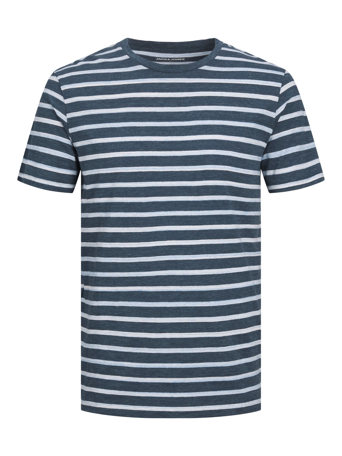 Jack & Jones Stribet Crew neck T-shirt -Sailor blue - 12235673