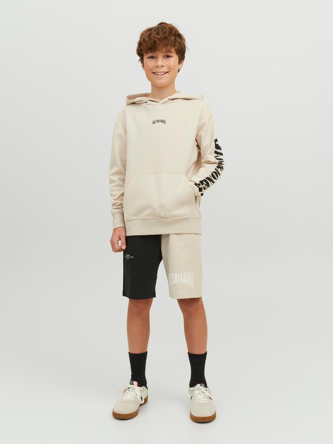 Jack & Jones Gedrukt Hoodie Voor jongens -Moonbeam - 12235690