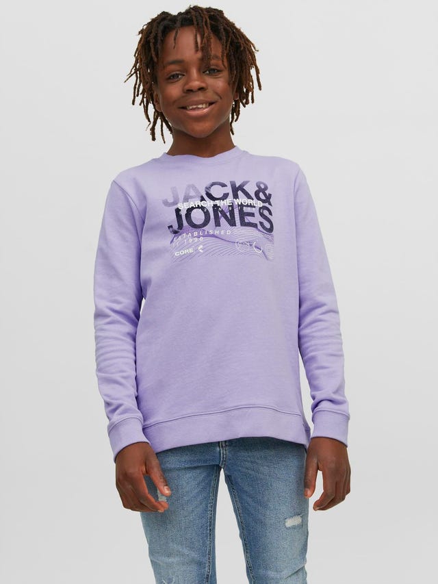 Jack & Jones Logo Sweatshirt med rund hals Til drenge - 12235720