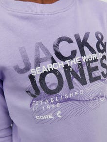 Jack & Jones Logo Sweatshirt med rund hals Til drenge -Lavender - 12235720