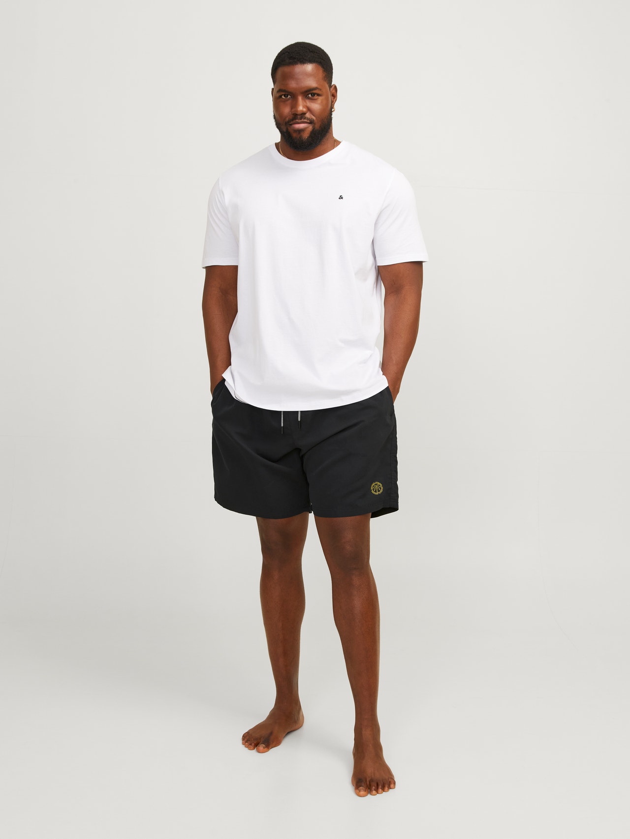Jack & Jones Plus Size Regular Fit Swim shorts -Black - 12235757