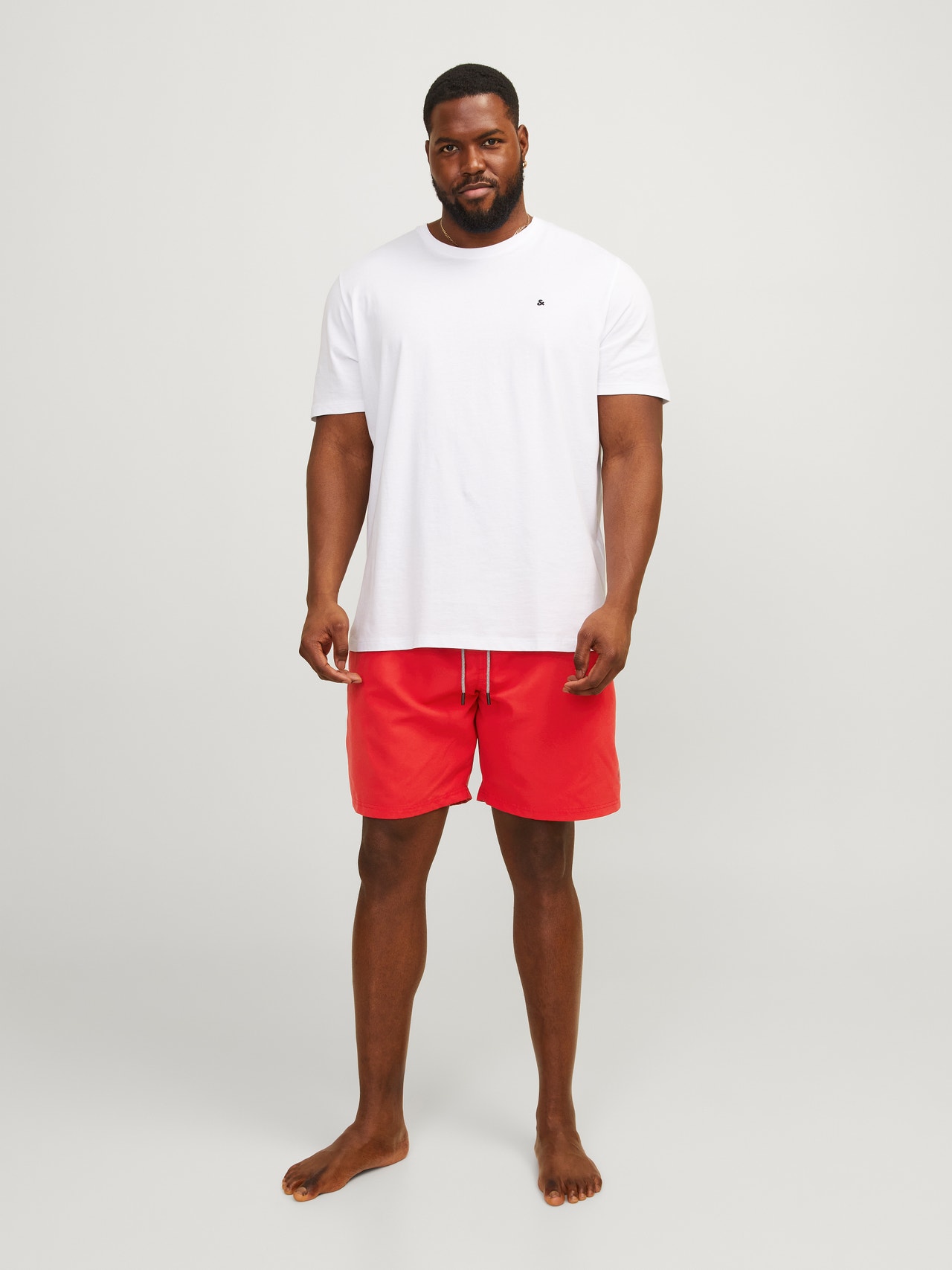 Jack & Jones Plus Size Regular Fit Swim shorts -True Red - 12235757