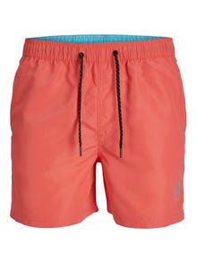 Jack & Jones Plus Size Regular Fit Badshorts -Hot Coral - 12235757