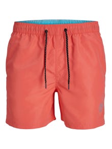 Jack & Jones Plus Size Regular Fit Szorty dlo pływania -Hot Coral - 12235757