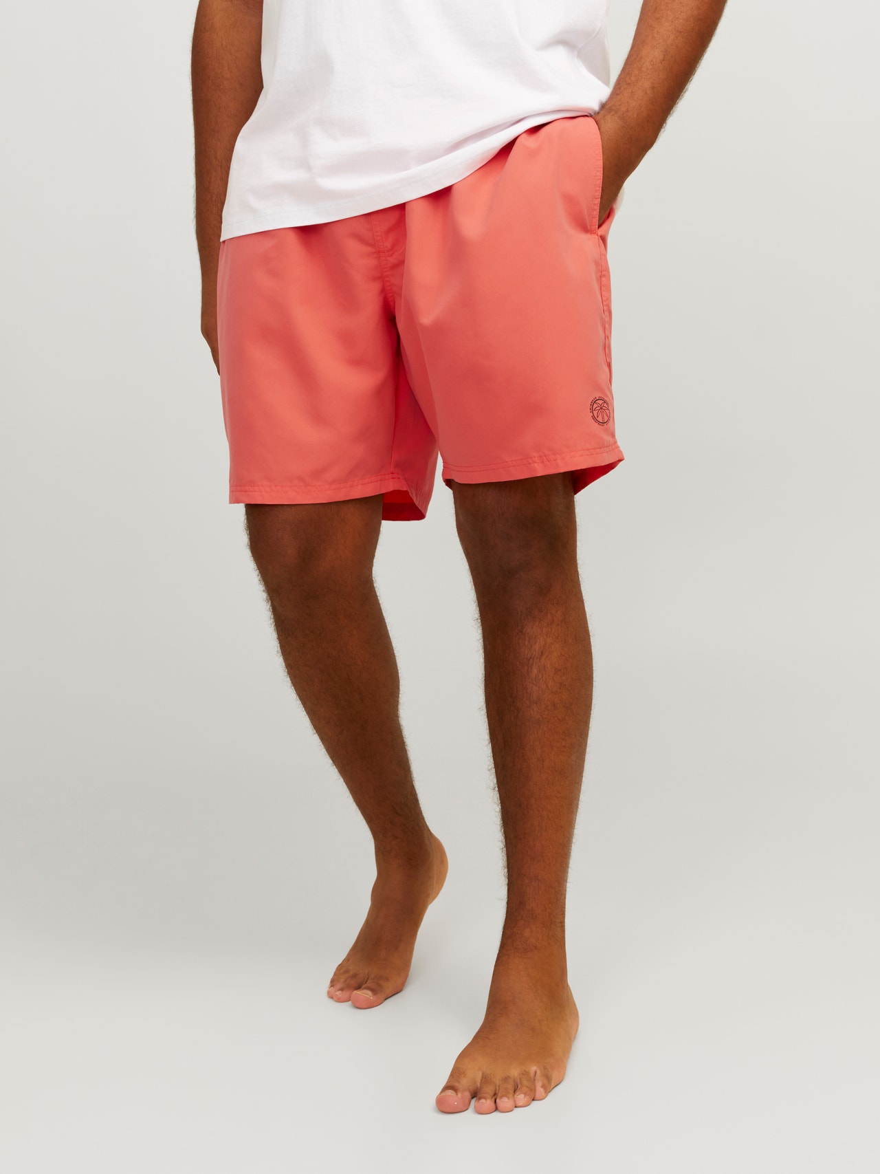 Jack & Jones Plus Size Regular Fit Badeshorts -Hot Coral - 12235757