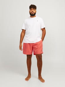 Jack & Jones Plus Size Regular Fit Swim shorts -Hot Coral - 12235757