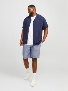 Jack & Jones Plus Regular Fit Lühikesed puuvillased püksid -Faded Denim - 12235793