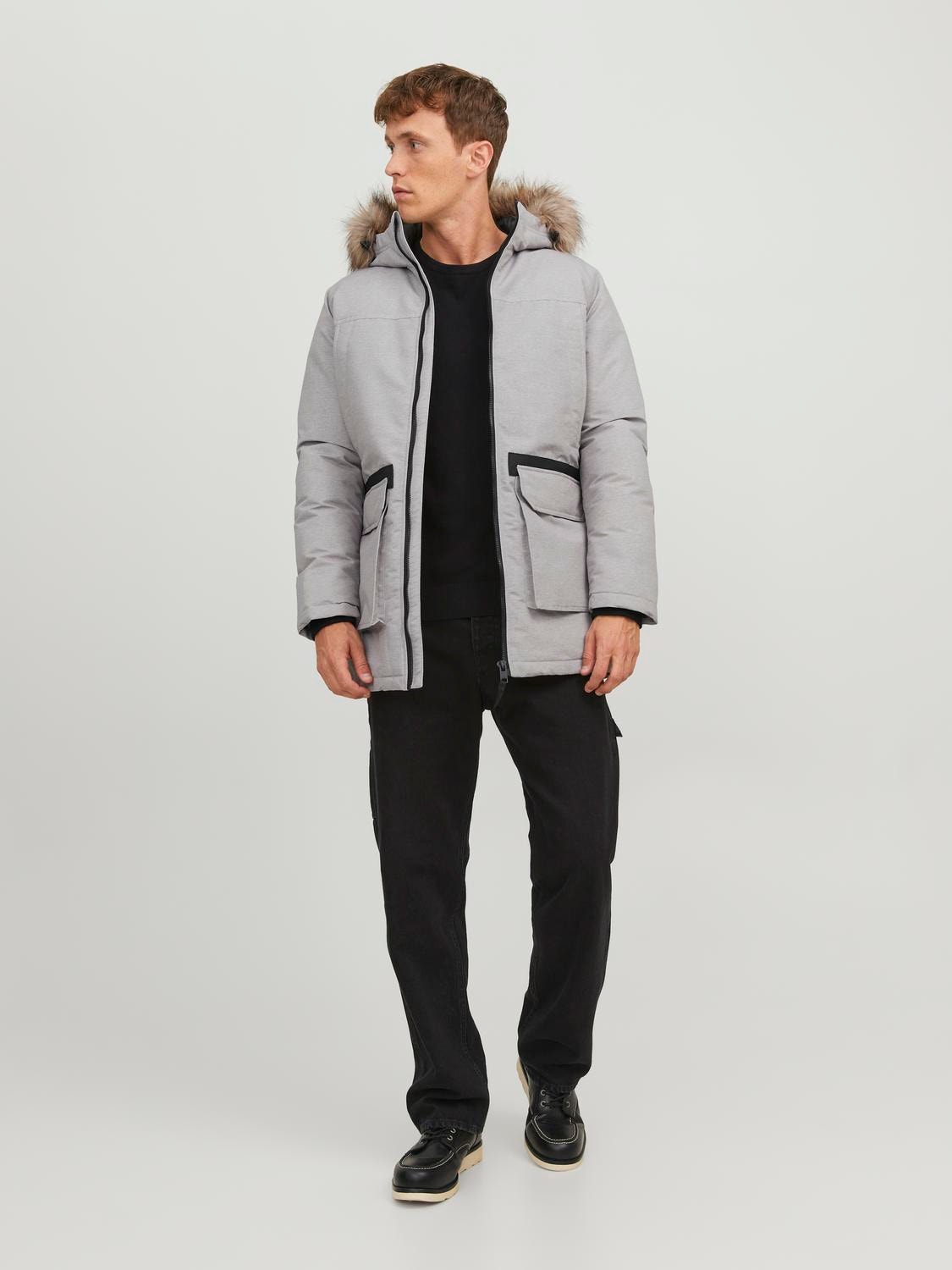 Jack & Jones Parka -Light Grey Melange - 12235858