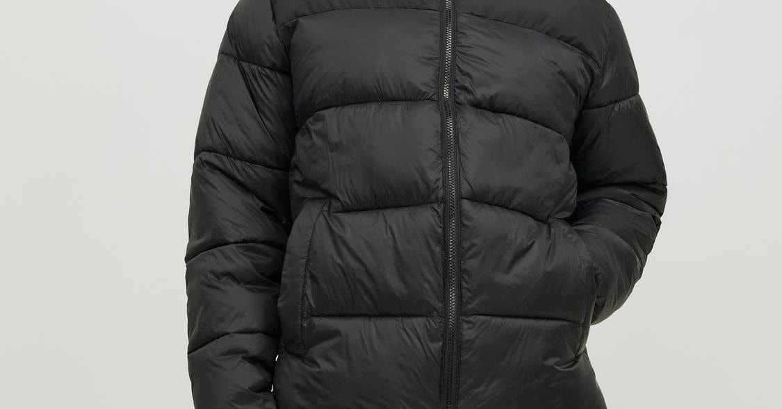 Night Addict oversized puffer jacket with hood
