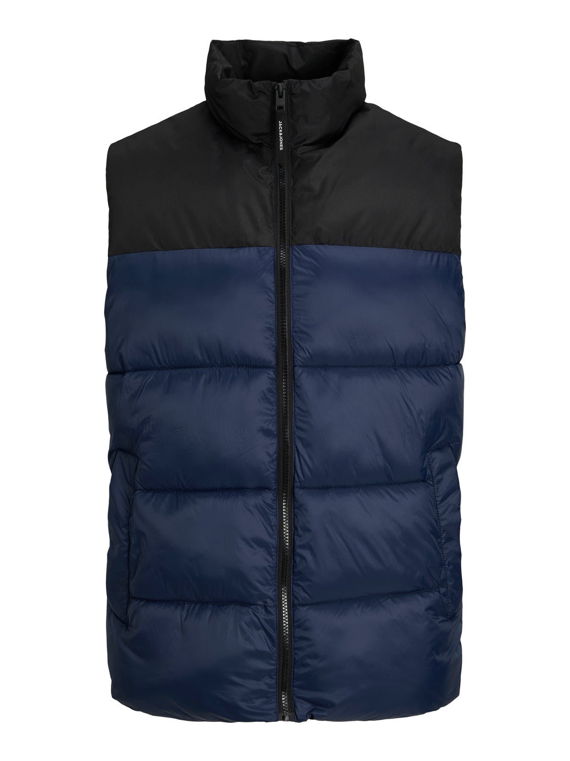 Men's Gilet Jacket Jack Jones Wayne Bodywarmer Full Zip Sleeveless in Blue