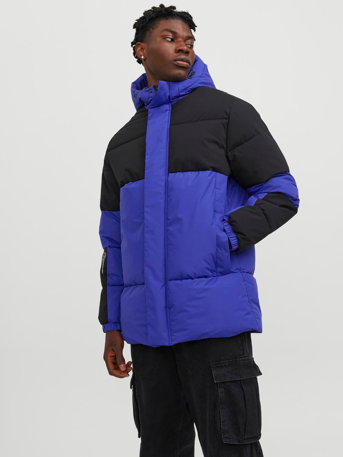 Mens royal shop blue puffer jacket