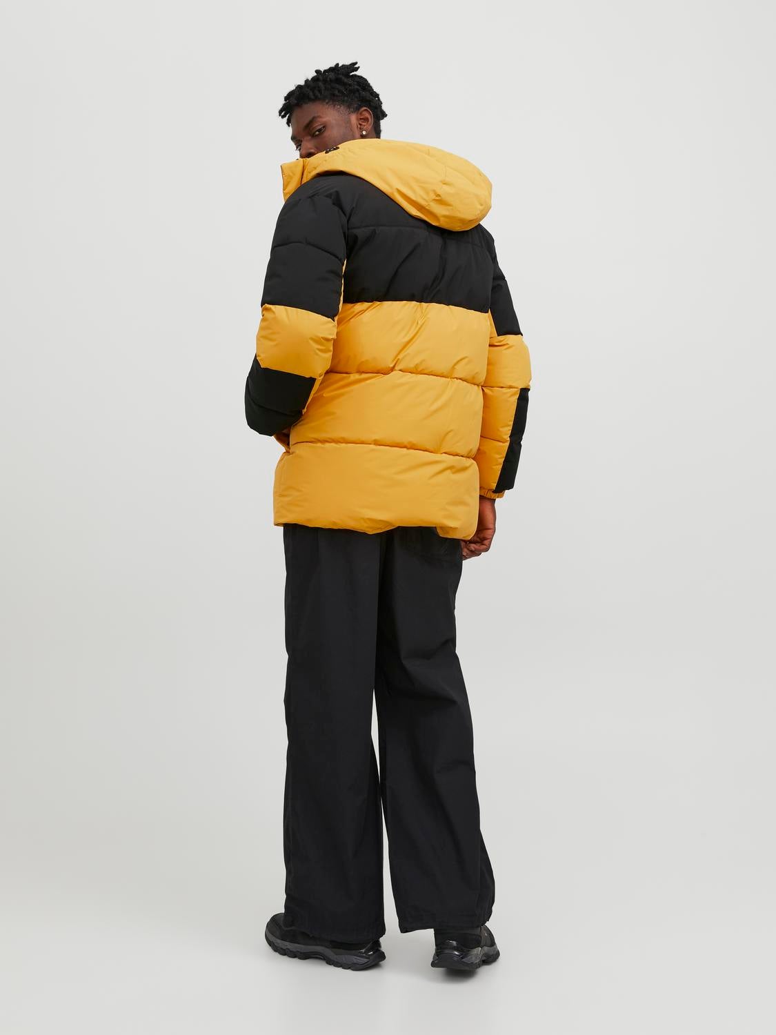 North face gold hotsell puffer jacket