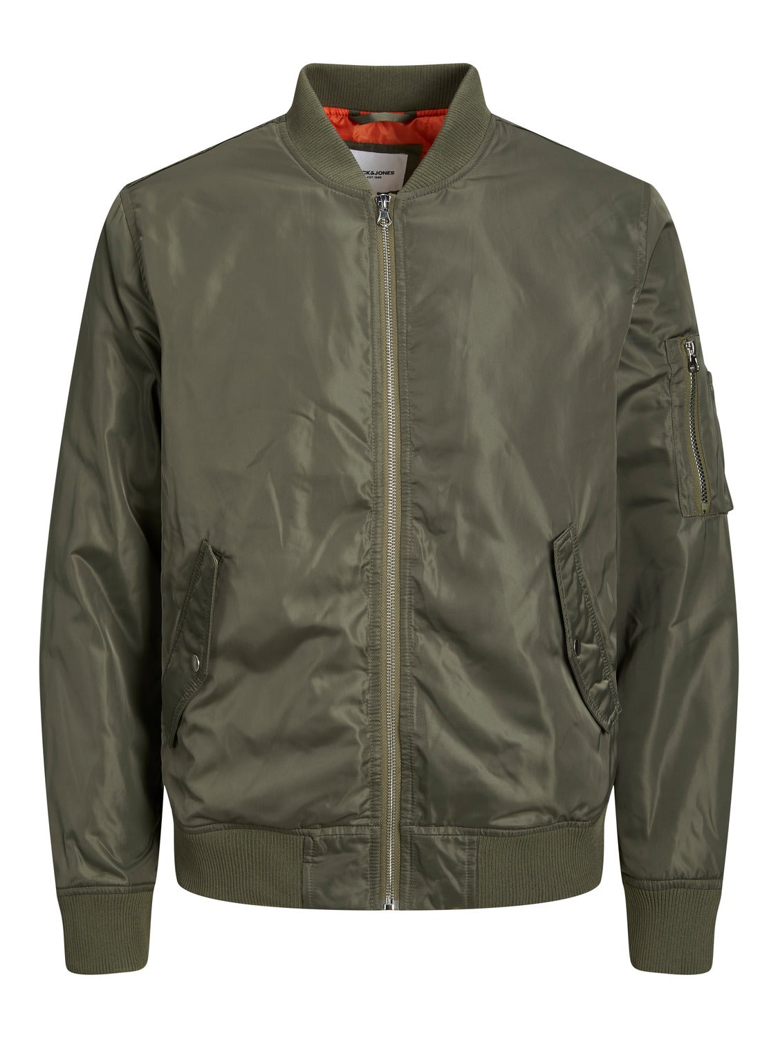 Buy online Olive Green Solid Bomber Jacket from Jackets for Men by Showoff  for ₹3039 at 70% off | 2024 Limeroad.com