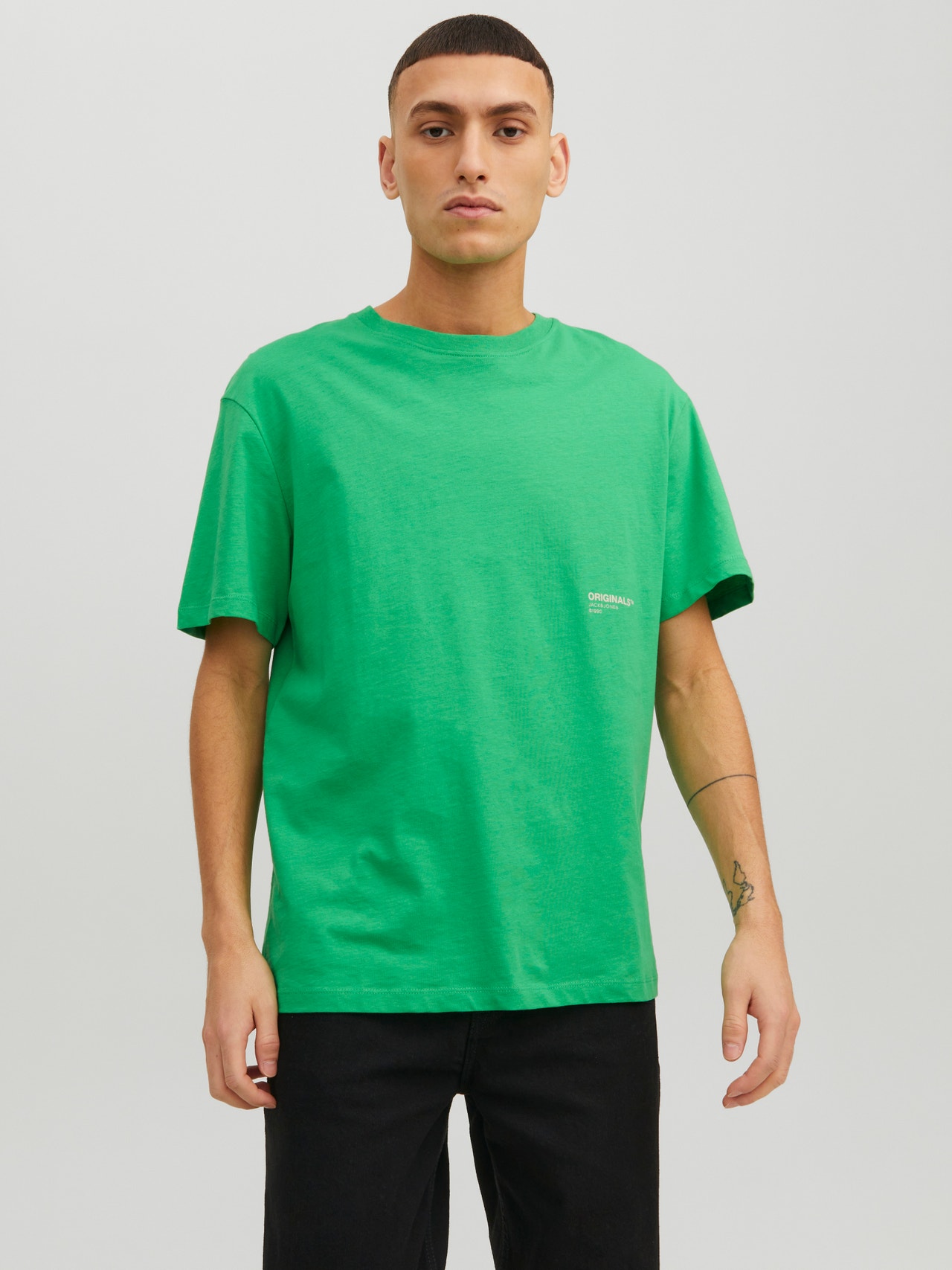 Jack & Jones Potištěný Kruhový výstřih Tričko -Island Green - 12235880