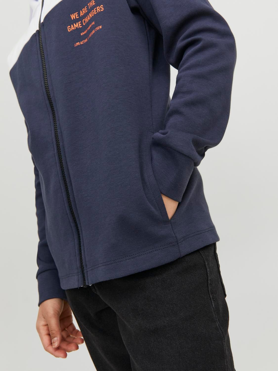 Colour block Zip Hoodie For boys with 60 discount Jack Jones