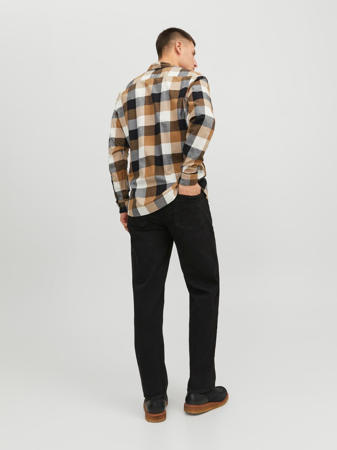 Jack & Jones Camisa de Xadrez Slim Fit -Otter - 12235965