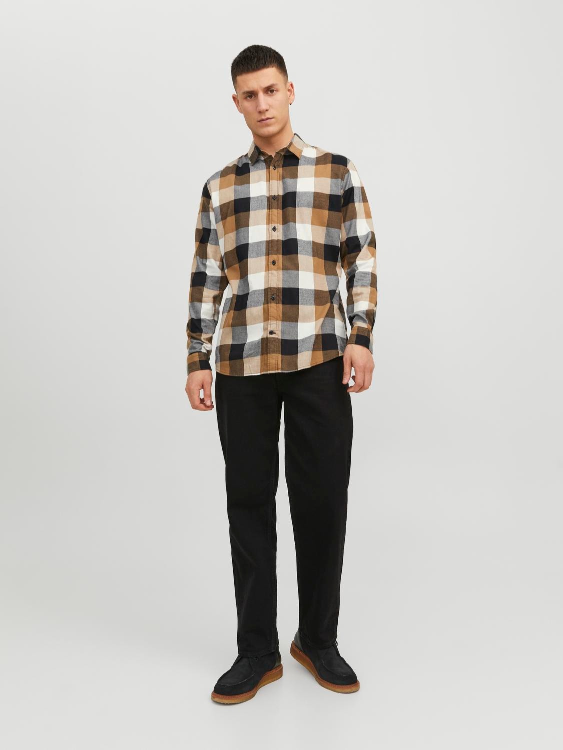 Jack & Jones Camisa de Xadrez Slim Fit -Otter - 12235965