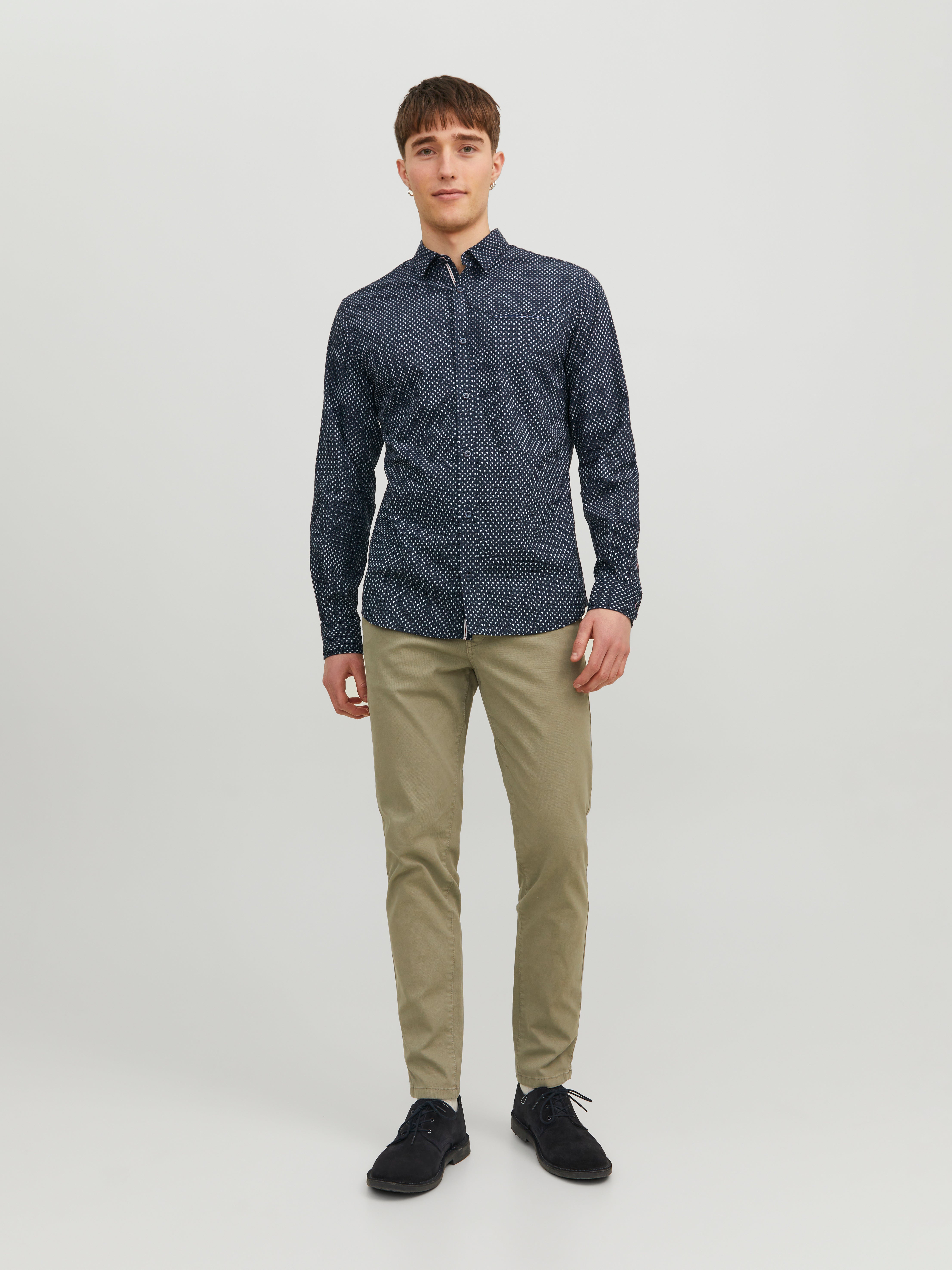 Slim Fit Dress shirt | Dark Blue | Jack & Jones®