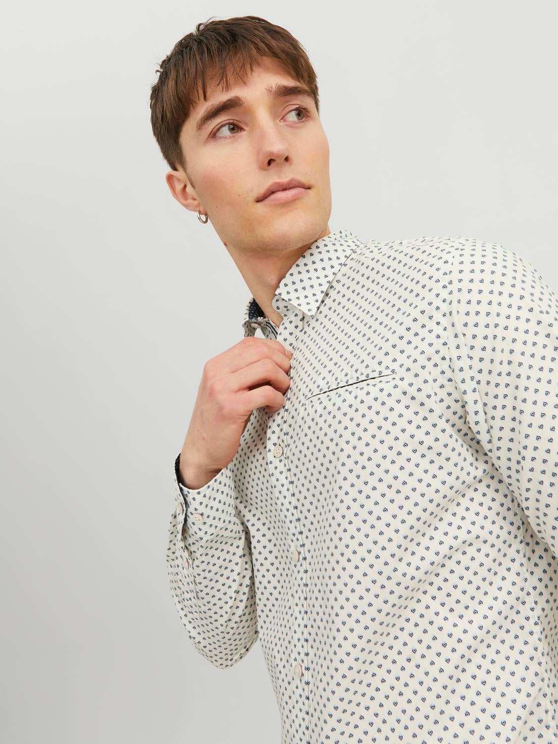 Camisa formal Slim Fit Blanco Jack Jones