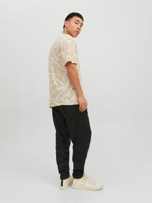 Jack & Jones Anyagában mintás Környak Trikó -White Pepper - 12235972