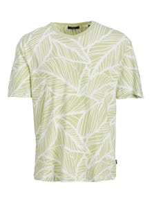 Jack & Jones All Over Print Okrągły dekolt T-shirt -Celadon Green - 12235972