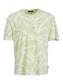 Jack & Jones All Over Print Pyöreä pääntie T-paita -Celadon Green - 12235972