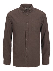 Jack & Jones Slim Fit Shirt -Seal Brown - 12235974