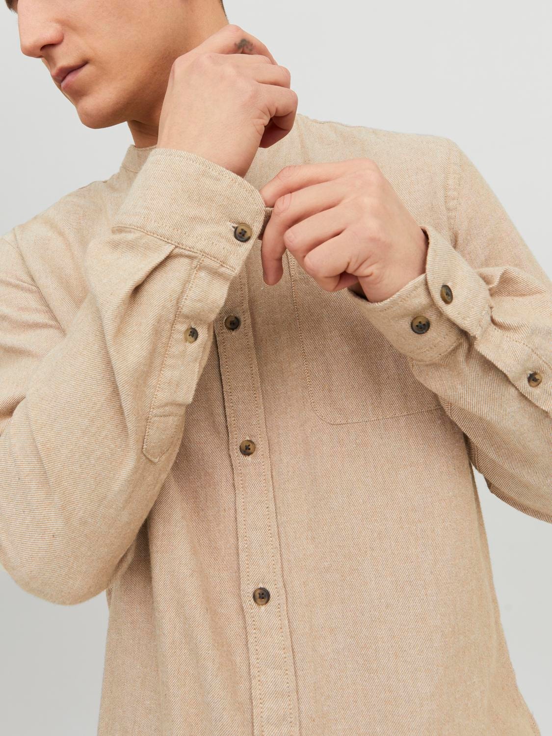 Jack & Jones Comfort Fit Neformalus marškiniai -Oatmeal - 12235975
