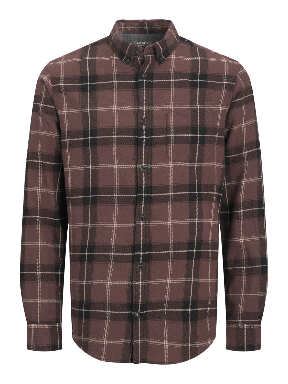 Jack & Jones Slim Fit Geruit overhemd -Seal Brown - 12235982