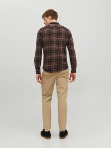 Jack & Jones Slim Fit Kockás ing -Seal Brown - 12235982