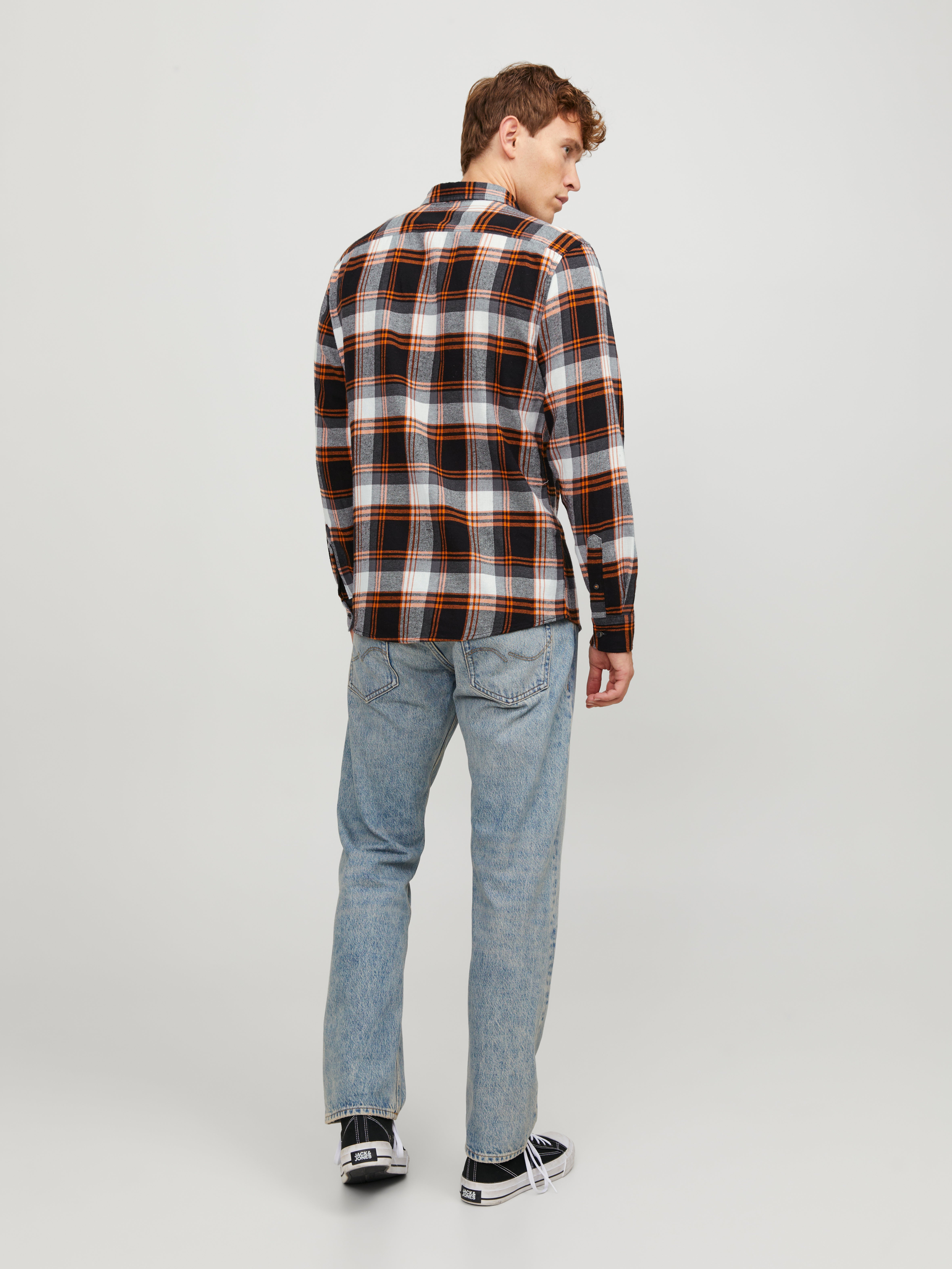 【新品未使用】Natalie check tops Slim Fit Checked shirt | Dark Orange | Jack & Jones®