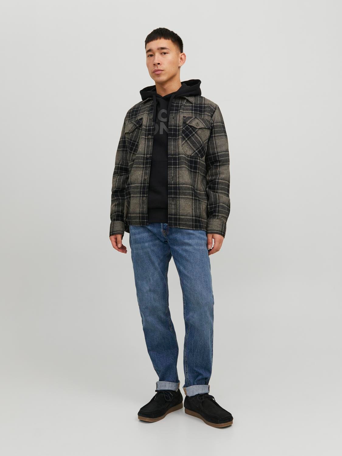 Jack & Jones Comfort Fit Kostkovaná košile -Sedona Sage - 12235986