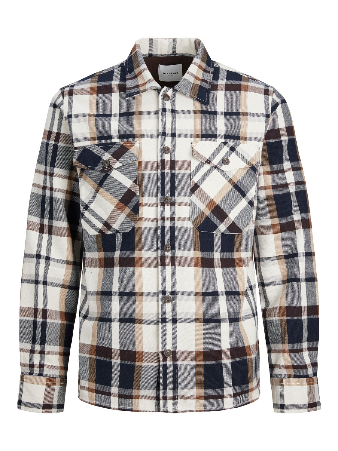 Jack & Jones Mugav lõige Ruuduline särk -Cloud Dancer - 12235986